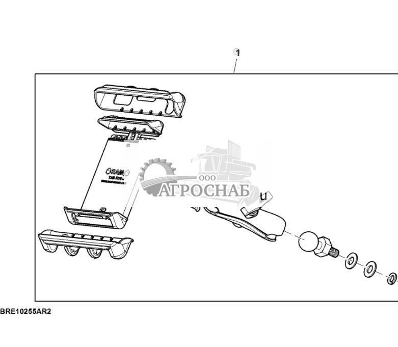 Оборудование, кронштейн для монтажа на пластине с шариком 1,5 дюйма - ST830637 493.jpg